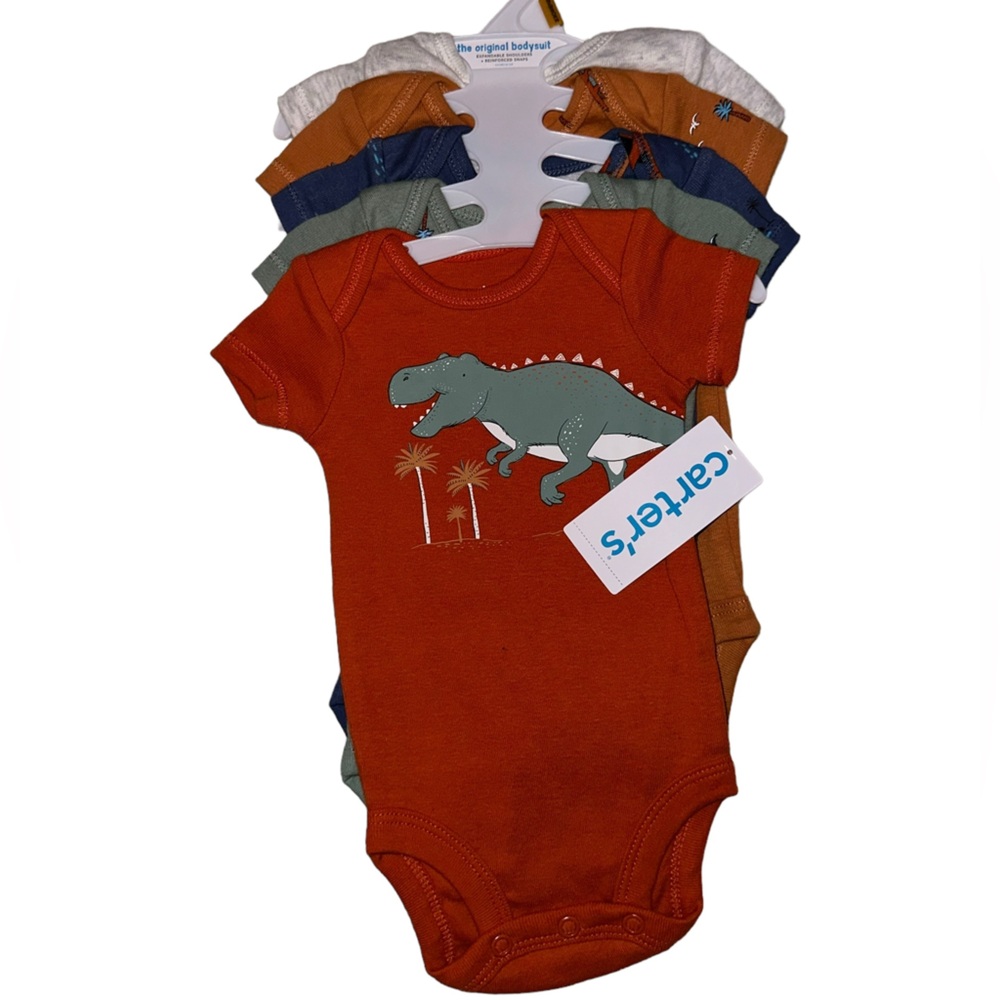 Carter’s Dinosaur 5 pack bodysuit set